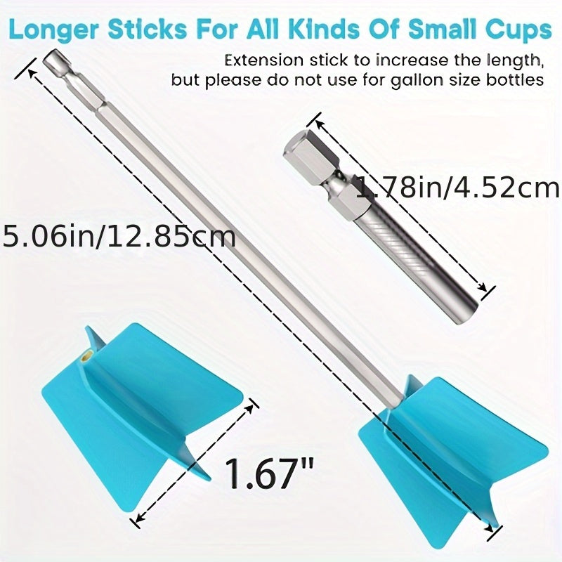 Resin Stirring Paddles 6 Pcs Reusable Epoxy Mixer Drill Attachment Multi-Size Reduces Air Bubbles DIY Resin Art Casting