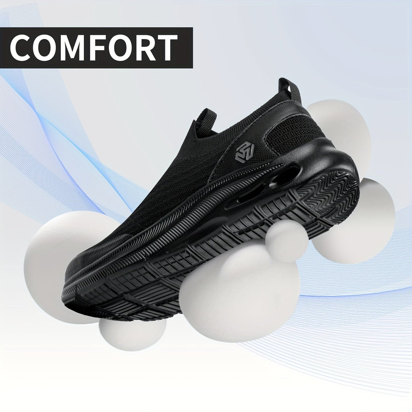 Steel Toe Work Shoes for Men Slip-On Lightweight Safety Sneakers Puncture-Resistant Non-Slip for Construction Warehouse Restaurant Black Grey Blue US 5.5-14
