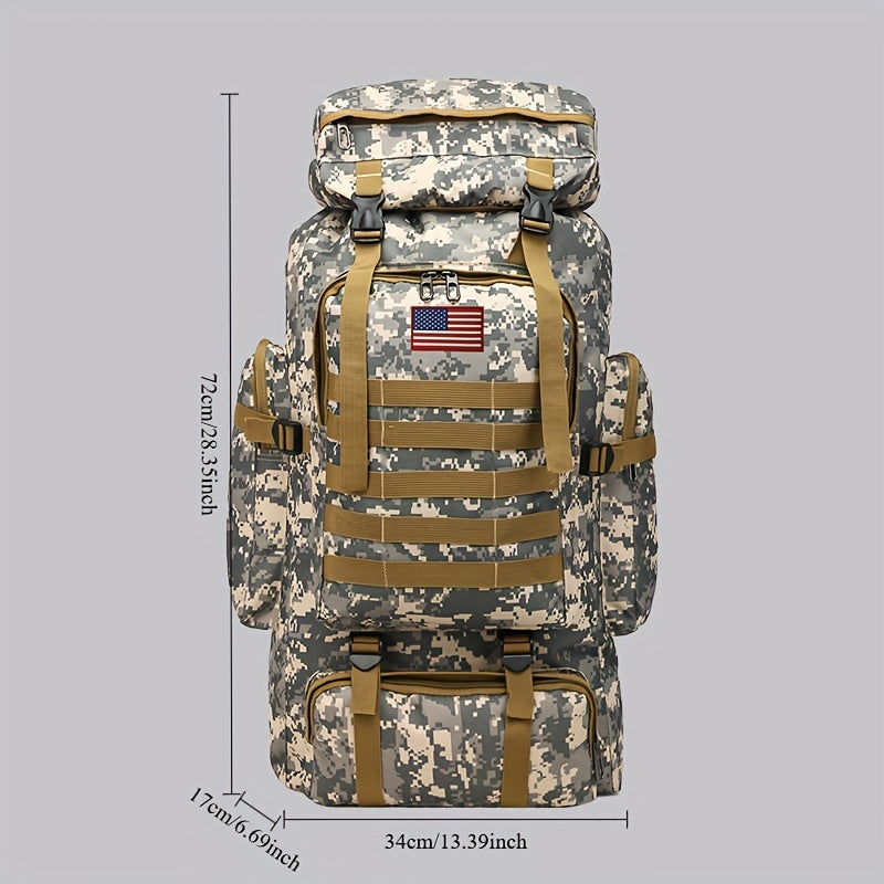 21 Gal Tactical Hiking Backpack 3-Day Assault Pack – Unisex MOLLE Oxford Fabric DIY Adjustable System for Hiking Camping Hunting Travel & Sports, 6 Colors