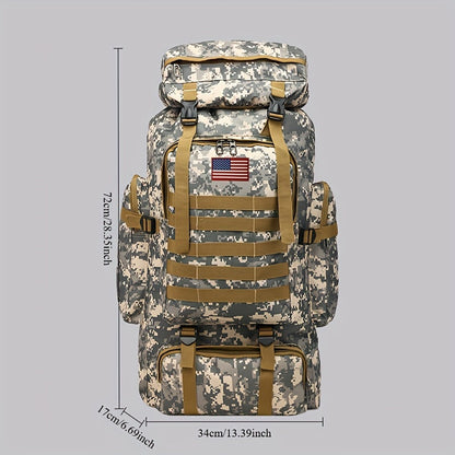 21 Gal Tactical Hiking Backpack 3-Day Assault Pack – Unisex MOLLE Oxford Fabric DIY Adjustable System for Hiking Camping Hunting Travel & Sports, 6 Colors