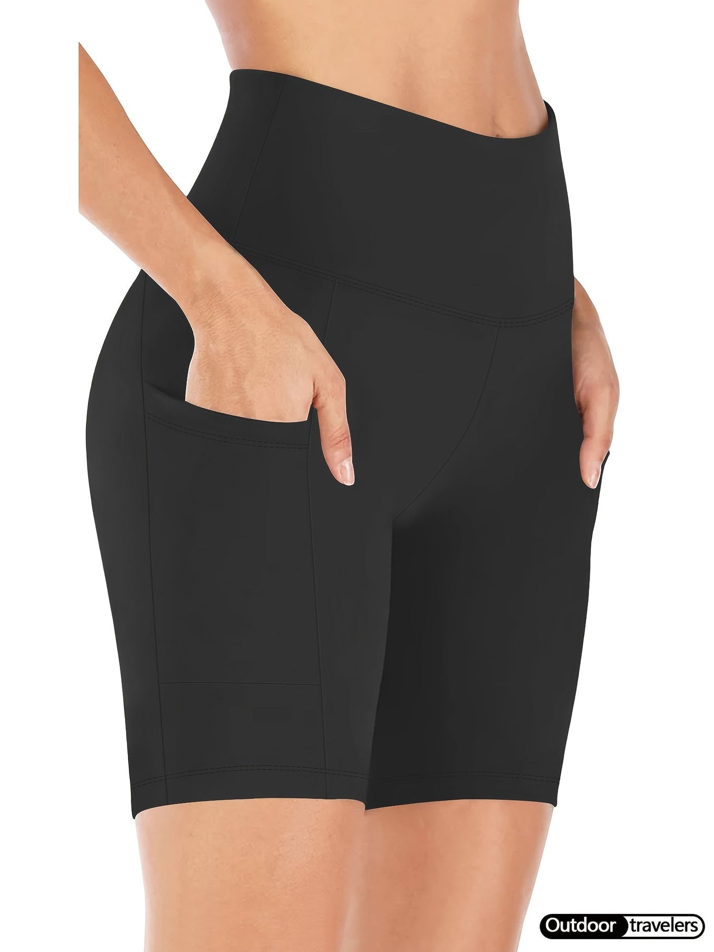 High-Waisted Yoga Shorts for Women, Sweat-Absorbing High-Elasticity Cycling Shorts with Tummy Control, Stretchy Training Running Sports Shorts for Gym Fitness Casual Wear