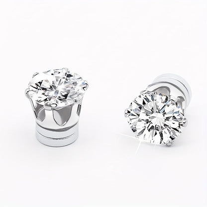5 Pairs Clip On Earrings Set – No Piercing Needed, Sparkling Cubic Zirconia & Stainless Steel, Hypoallergenic Fashion Earrings for Women & Men, Everyday & Party Jewelry