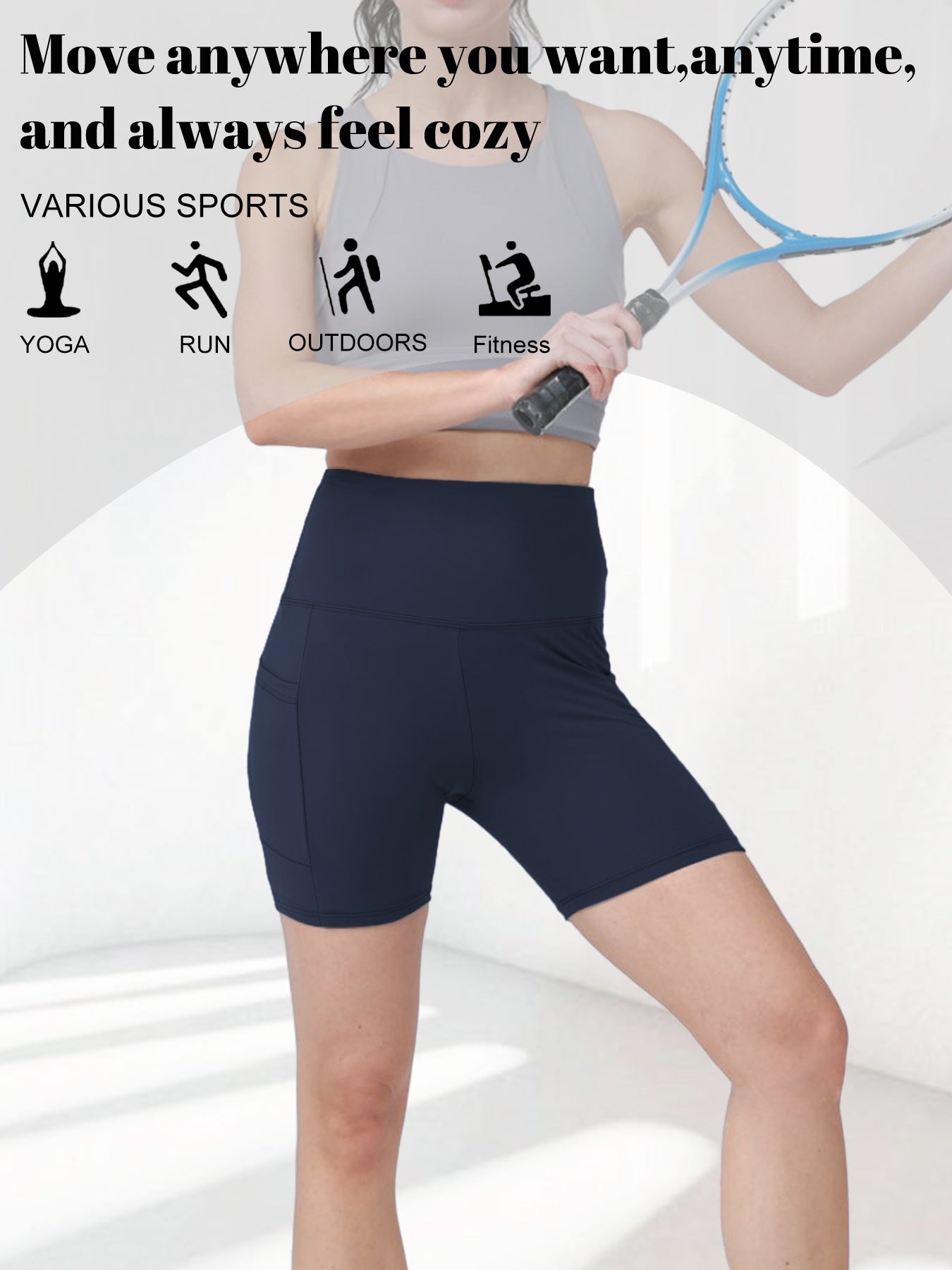 Women's Butt Lifting Yoga Shorts High Waist – Tummy Control Workout Shorts for Gym Fitness Running Cycling – Anti-Chafing Sports Shorts with Inner Safety Lining, Sizes S-XXL