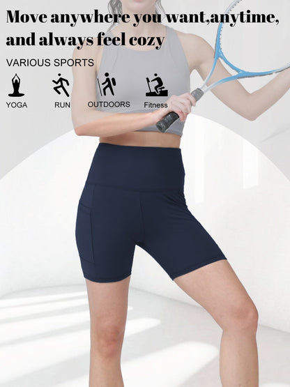 Women's Butt Lifting Yoga Shorts High Waist – Tummy Control Workout Shorts for Gym Fitness Running Cycling – Anti-Chafing Sports Shorts with Inner Safety Lining, Sizes S-XXL