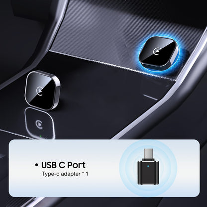 Wireless CarPlay Adapter 2026 Upgraded Mini Dongle – 2-in-1 iPhone & Android Auto, Convert Wired to Wireless, USB-A & USB-C, Dual-Band Low Latency, Auto Connect, FCC Certified