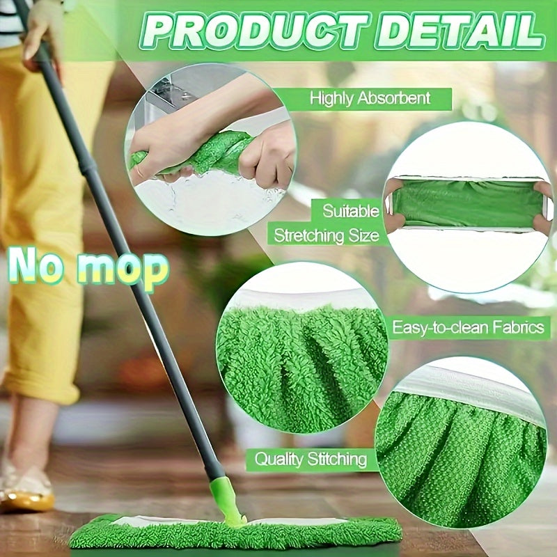 15-Pack Reusable Microfiber Mop Pads Compatible with Swiffer Sweeper – Dry Sweeping & Wet Mopping Cloths for Floor Cleaning, Washable & Reusable Replacement Pads 9.84–11.02 Inch (Mop Not Included)