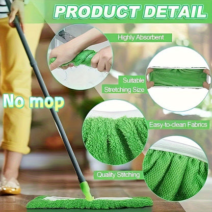 15-Pack Reusable Microfiber Mop Pads Compatible with Swiffer Sweeper – Dry Sweeping & Wet Mopping Cloths for Floor Cleaning, Washable & Reusable Replacement Pads 9.84–11.02 Inch (Mop Not Included)