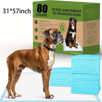 XXXL Dog Pee Pads Extra Large 8-Layer Super Absorbent Leak-Proof – Disposable Puppy Potty Pads for Cars Cages Sofas, Multiple Sizes 31x47 32x36 57x31 Inches