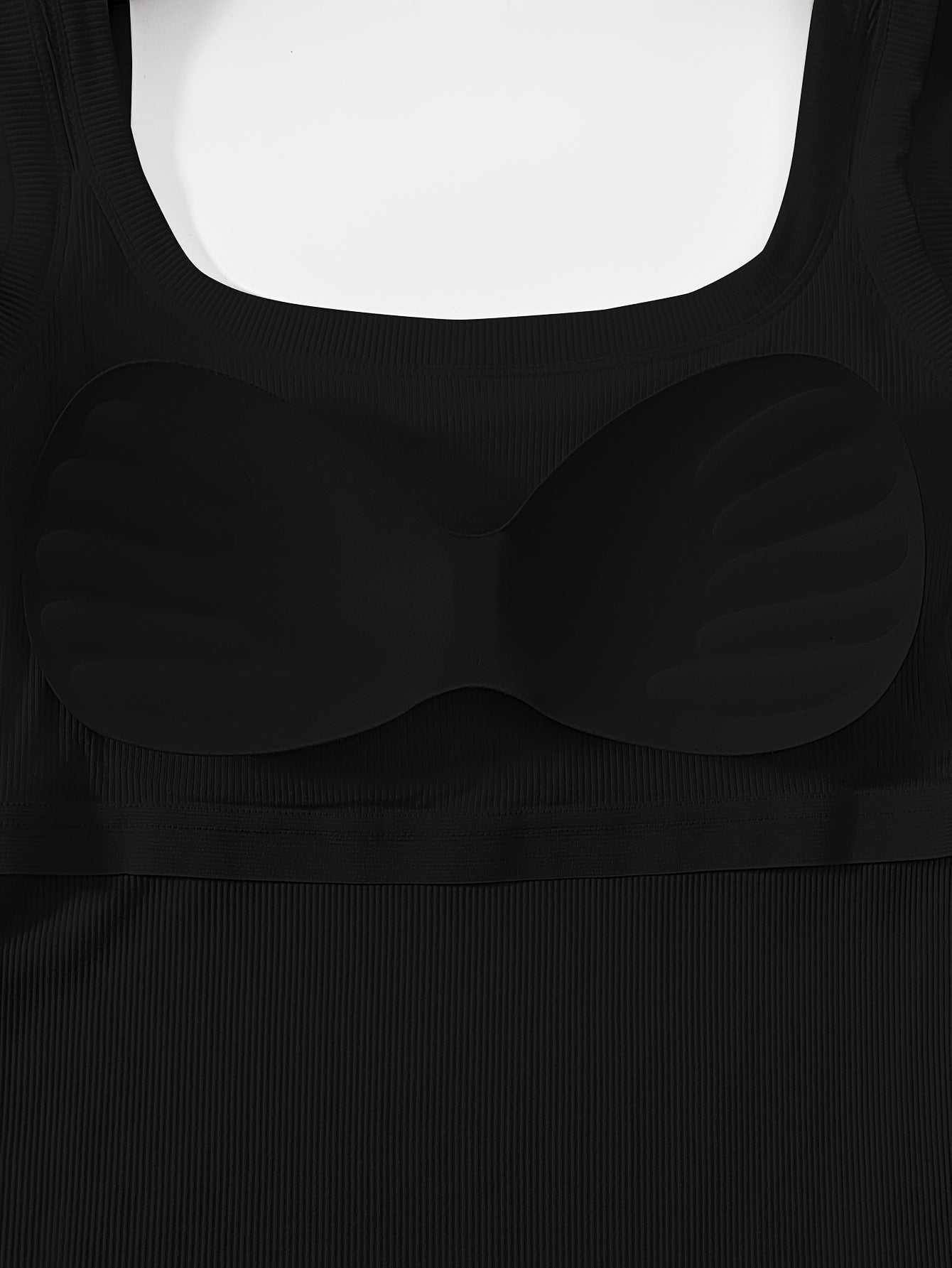 Women's Scoop Neck Tank Top Removable Chest Padding Slim Fit Casual Summer Sleeveless Top 8 Colors XS-XL Built-In Bra