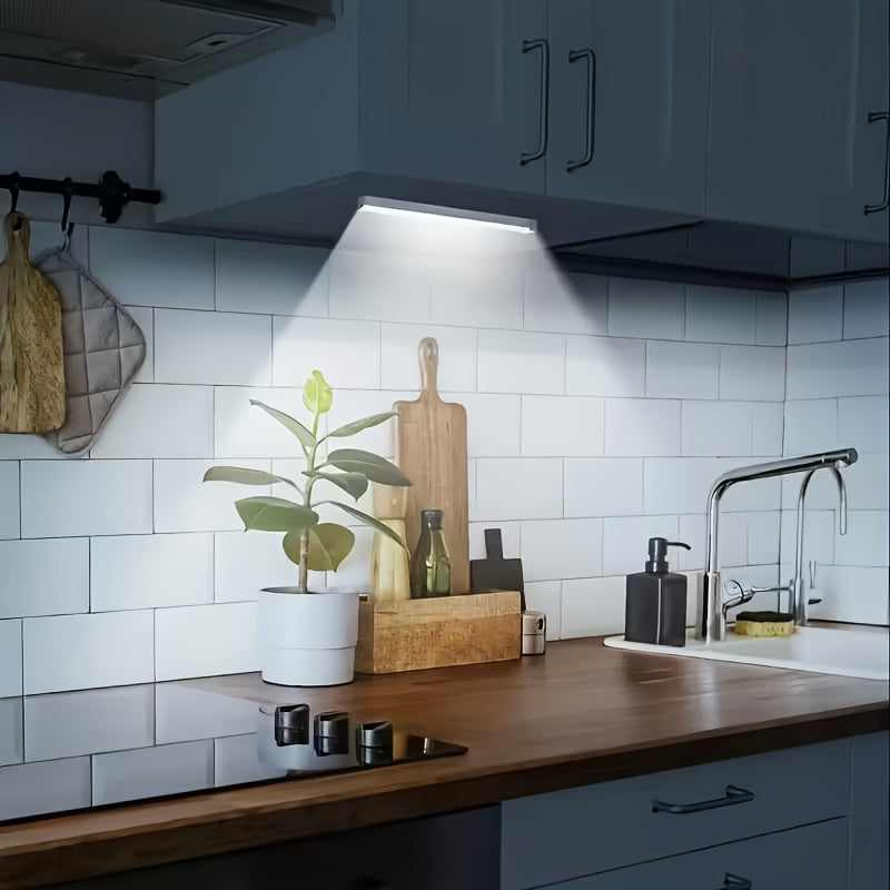 USB-C Rechargeable LED Motion Sensor Cabinet Lights 3 & 6 Pack – Wireless Magnetic Under Cabinet Night Light with 3 Modes for Kitchen, Closet, Stairs, Hallway & Bathroom, 10cm/20cm/30cm