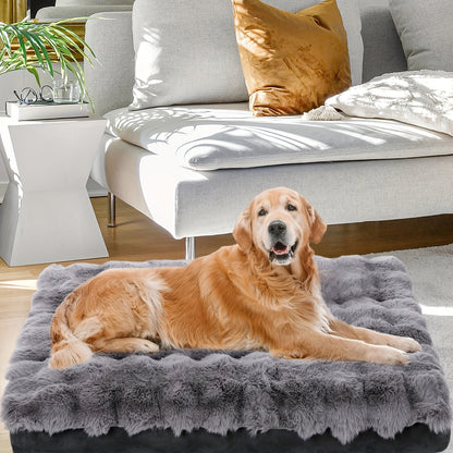 Orthopedic Dog Bed for Large Dogs – Memory Foam Pet Bed with Removable Washable Cover, Anti-Slip Base, Faux Fur, Joint Relief, Heavy Duty, Small Medium XL XXL Sizes