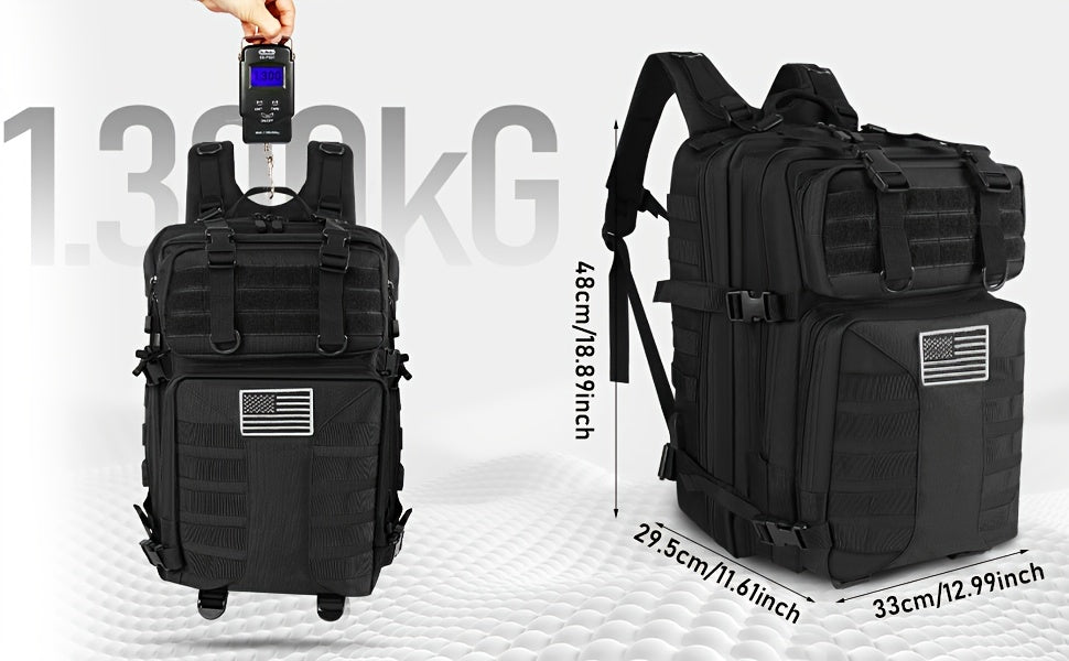 50L High Capacity Tactical Backpack Unisex – MOLLE Military Bag for Camping, Fishing, Hunting, Hiking & Travel – 13 Color Options Including Handbag & Storage Bag Variants
