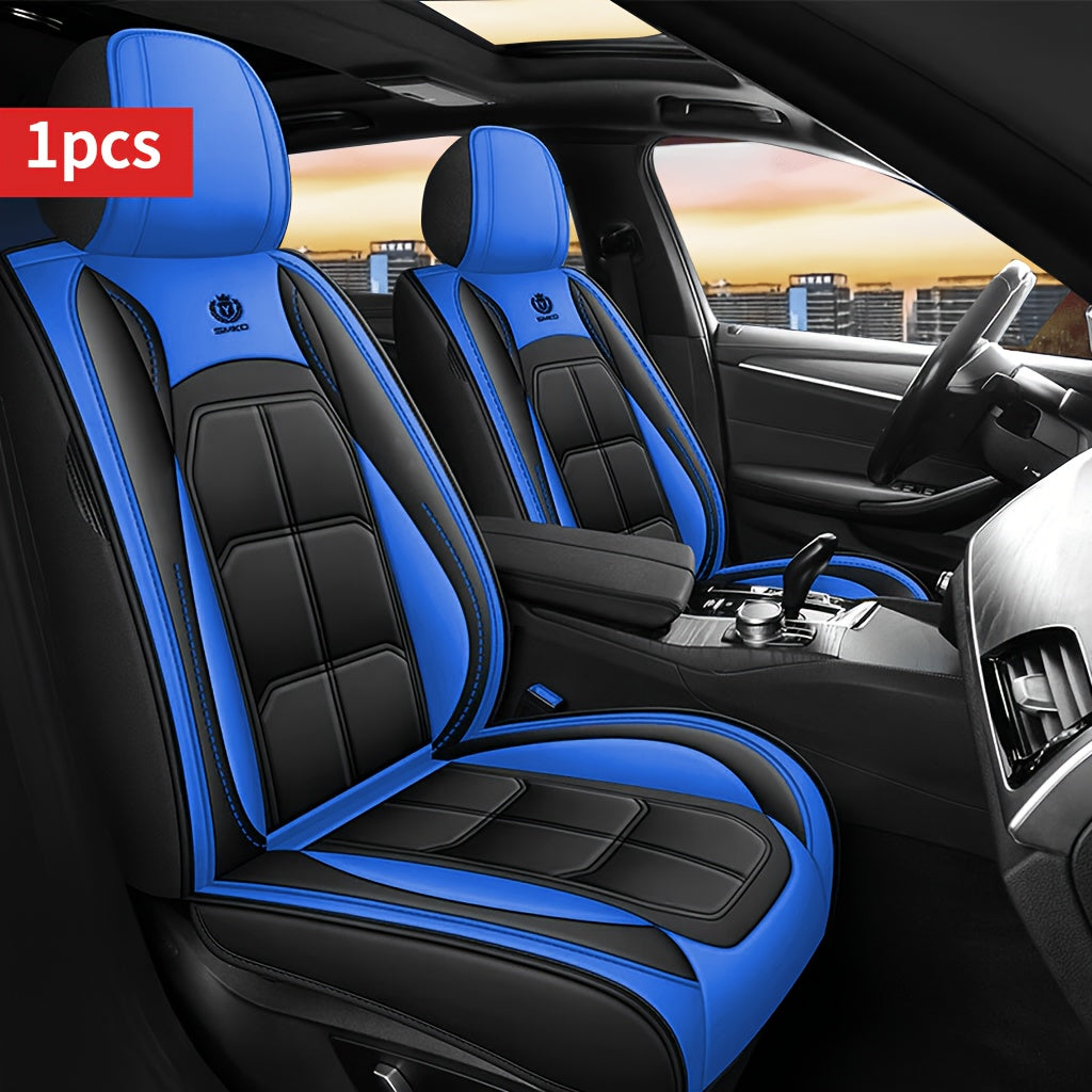 Faux Leather Car Seat Cover Universal Fit Sponge-Padded Seat Protector for Sedan, SUV & Pickup Truck – Durable, Comfortable, Luxury Interior Upgrade in 7 Colors for Front or Rear Seats