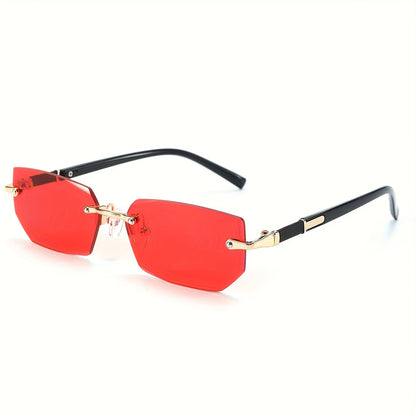 Frameless Gradient Sunglasses 5-Pack for Men & Women – No-Frame UV Eyewear in 5 Colors (Gray, Red, Blue, Black & Brown), Lightweight Casual Sunglasses for Daily Wear & Parties