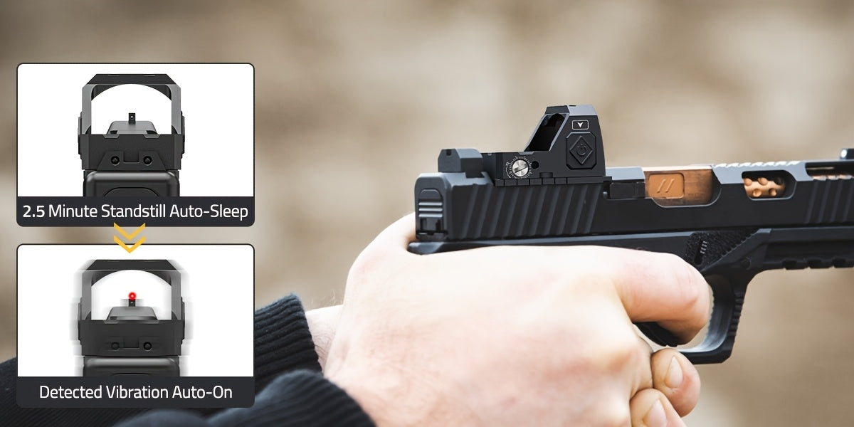 Wolfcloak 2MOA Red Green Dot Sight Shockproof Motion Awake Optic – Aluminum Alloy Red Dot Scope with MOS Adapter Plate & 21mm Picatinny Rail Mount, Battery Powered, Fits Pistols & Rifles