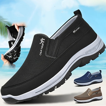 Men's Casual Walking Shoes - Lightweight Comfortable Everyday Sneakers with Cushioned Support for Walking, Travel and Daily Wear, Available in Grey, Black, Brown and Navy, Sizes US 7.5 to 12.5