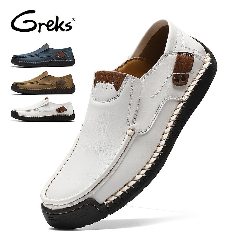 Men's Handstitched Driving Loafers Slip-On Shoes Lightweight Breathable – Casual Moccasin Boat Shoes for Business Casual, Travel, Walking & Outdoor, Sizes US 4–12.5