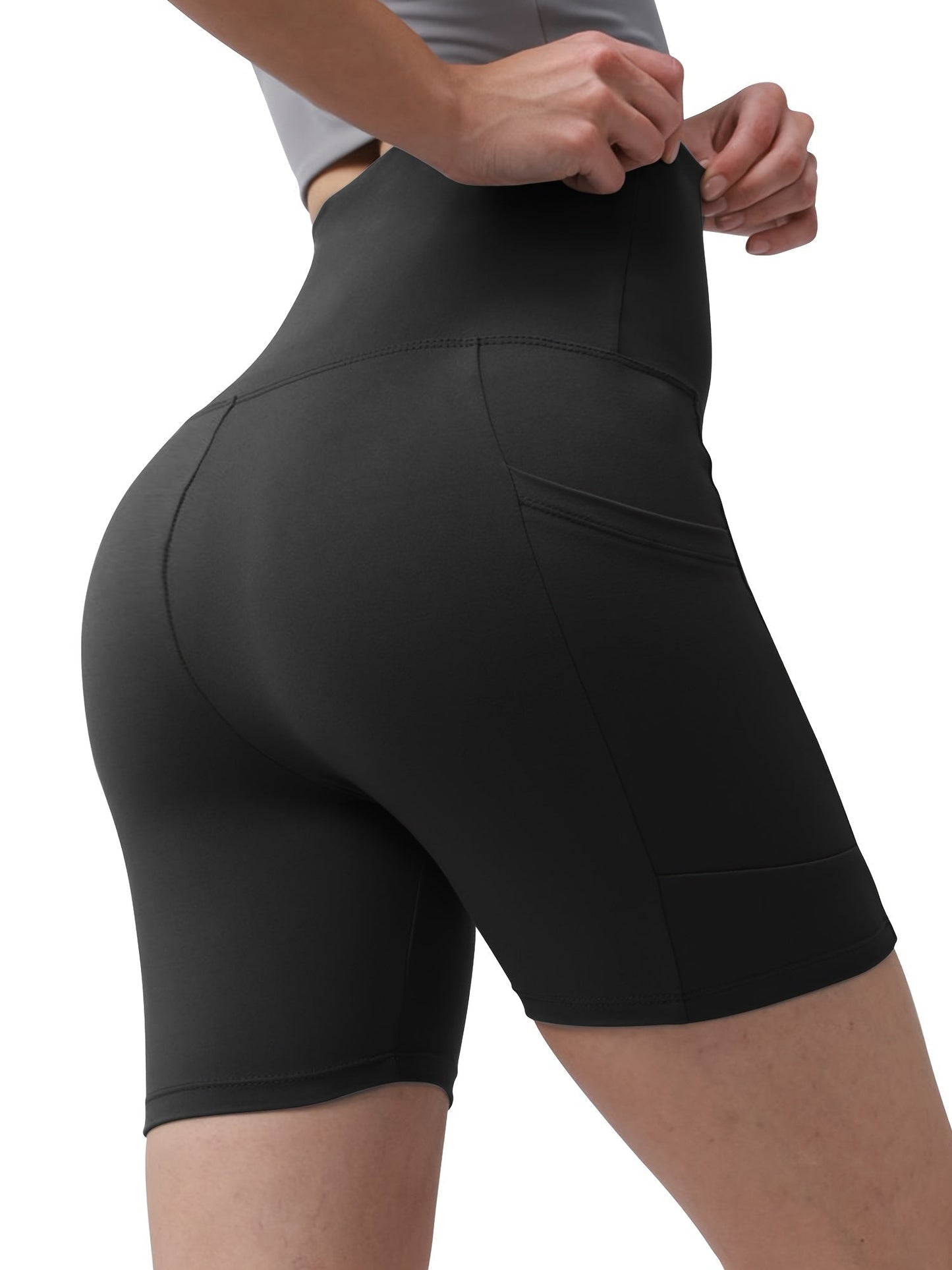 Women's Butt Lifting Yoga Shorts High Waist – Tummy Control Workout Shorts for Gym Fitness Running Cycling – Anti-Chafing Sports Shorts with Inner Safety Lining, Sizes S-XXL
