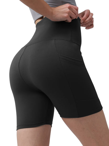 Women's Butt Lifting Yoga Shorts High Waist – Tummy Control Workout Shorts for Gym Fitness Running Cycling – Anti-Chafing Sports Shorts with Inner Safety Lining, Sizes S-XXL