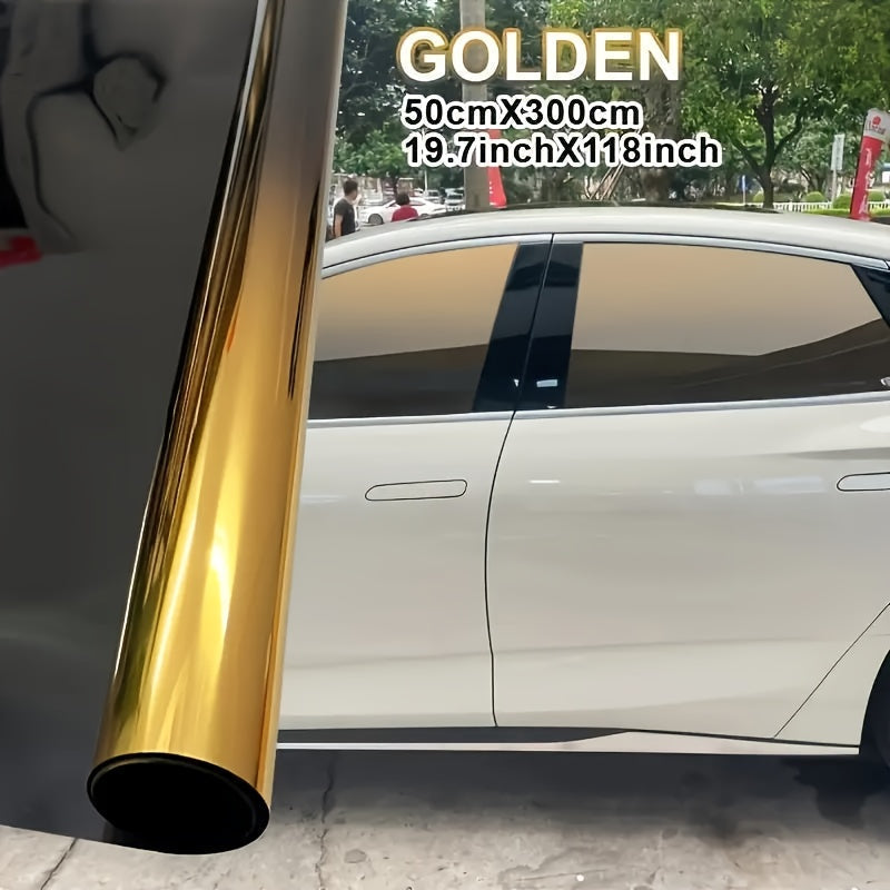 Gradient Car Window Tint Film 19.7 x 118 Inch – Two-Color Heat Resistant UV Blocking PET Window Film for Vehicle Exterior, Easy Peel & Stick, Multiple Color Gradients Available