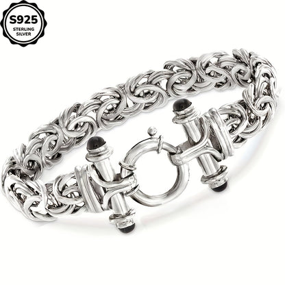 925 Sterling Silver Classic Women's Bracelet – Elegant Silver Chain Bracelet for Anniversary, Graduation & Valentine's Day, Holiday Gift Box Included
