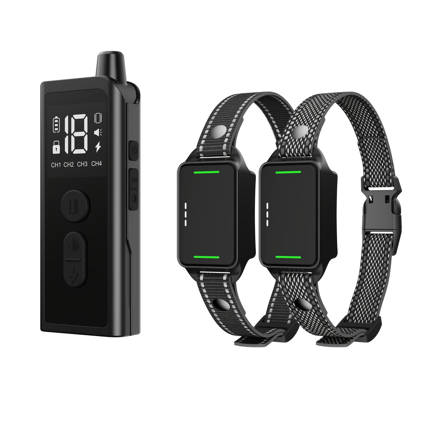 Dog Training Collar with Remote – Rechargeable E-Collar with Shock Vibration Buzz Modes, 2.4G Wireless Remote, USB Charging, Safe & Effective Pet Trainer for Small Medium Large Dogs, 1pc & 2pc