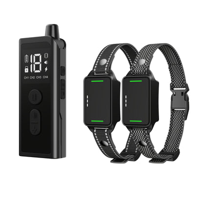 Dog Training Collar with Remote – Rechargeable E-Collar with Shock Vibration Buzz Modes, 2.4G Wireless Remote, USB Charging, Safe & Effective Pet Trainer for Small Medium Large Dogs, 1pc & 2pc