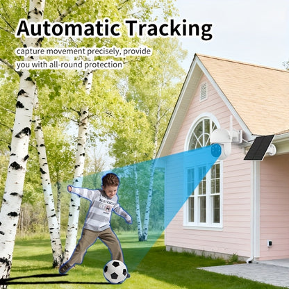 Solar Powered Outdoor Security Camera 2-Pack – IP54 Waterproof Wireless WiFi Cam with AI Human Detection, HD Color Night Vision, Two-Way Audio & Rain-Resistant Design for Home & Yard