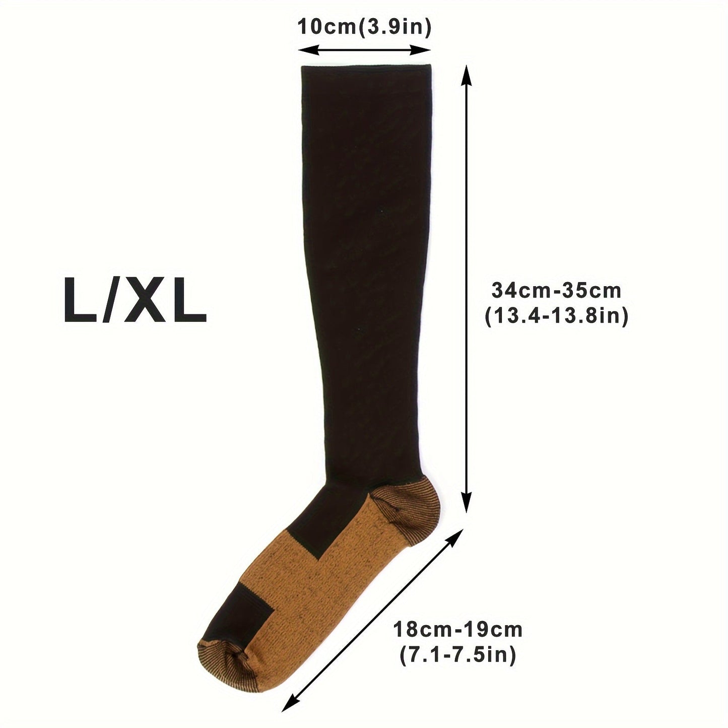 5 Pairs Copper Compression Socks for Women & Men – Black Athletic Support Socks for Running Hiking Cycling Travel, Sizes M-XL, Circulation & Pain Relief Compression Stockings