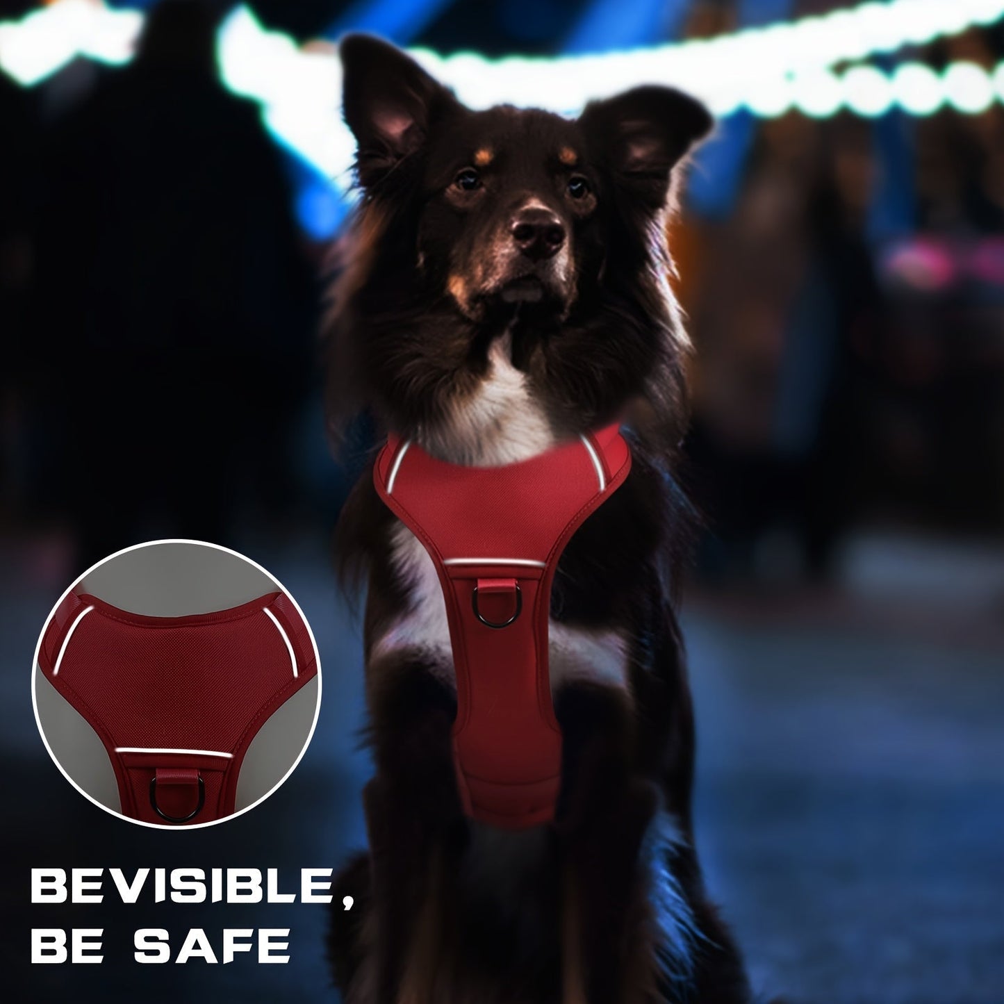 No Pull Dog Harness Escape Proof – Soft Padded Full Body Pet Vest with Lift Handle, Reflective Strips & Leash Clip, Adjustable for Large Dogs Walking Hiking Training