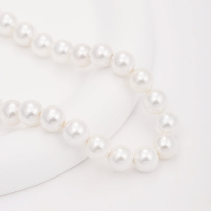 Freshwater Pearl Jewelry Set for Women - 925 Sterling Silver Cultured Pearl Necklace Bracelet & Earrings Set, Elegant French-Style Gift for Weddings Banquets Parties & Anniversaries