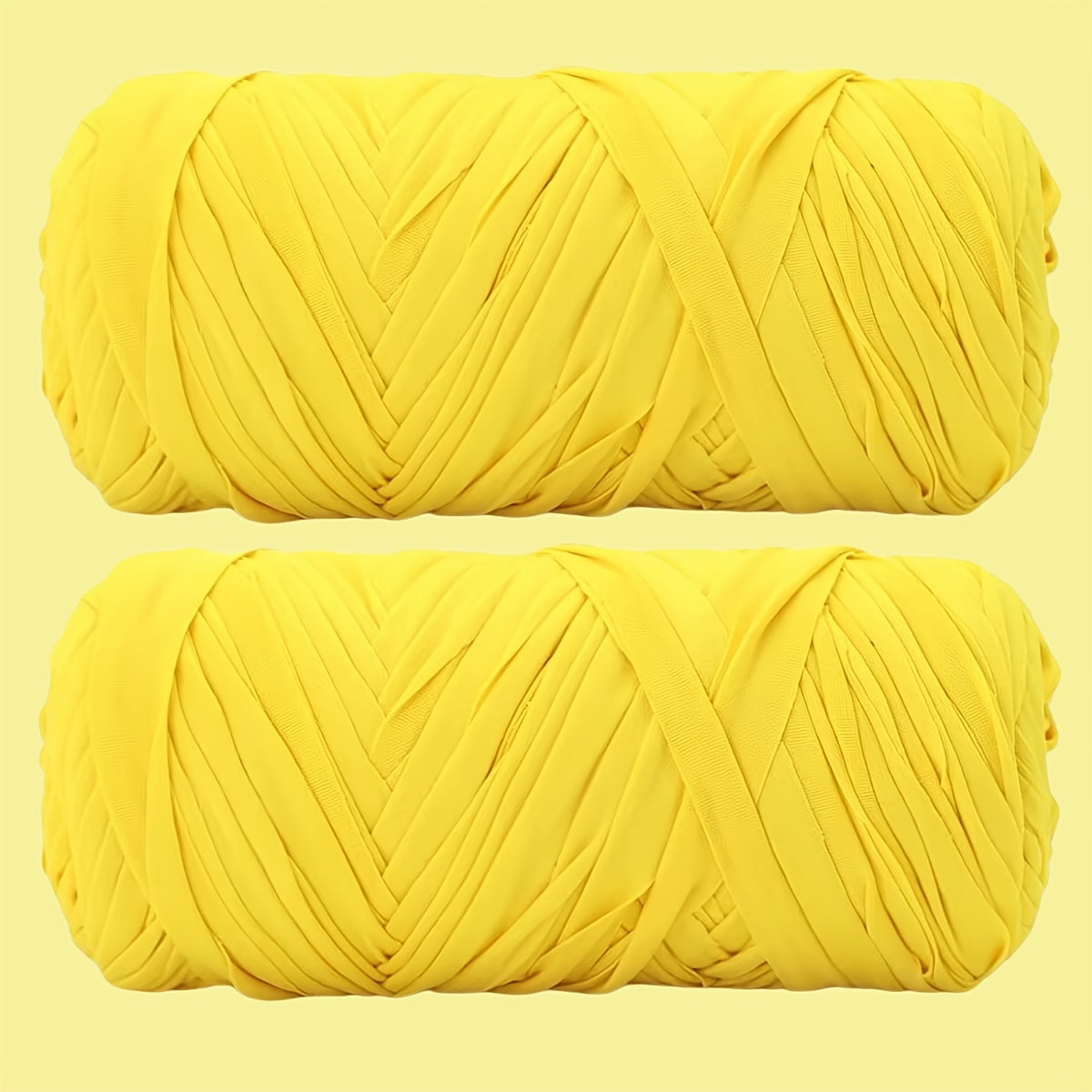 T-Shirt Fabric Yarn 400g (2 x 200g) Chunky Cotton Blend in 49 Colors – Soft Thick Yarn for Crochet Baskets, Bags, Rugs, Macrame & Knitting Projects – Beginner-Friendly Craft Yarn