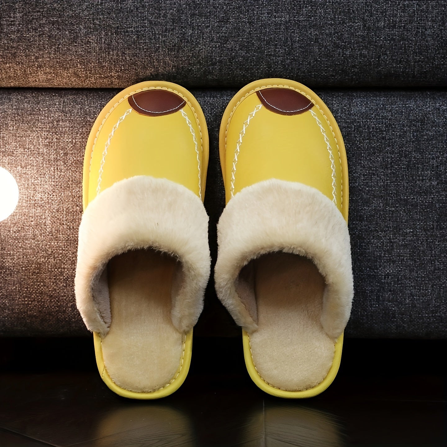Men's Slip-On Indoor Slippers with Soft PU Sole – Warm Non-Slip House Shoes for Winter, Lightweight Comfort Home Slippers in Multiple Colors, Sizes US 3.5–13