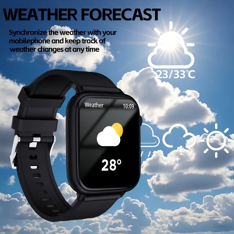 Smart Watch for Men and Women IP68 Waterproof 1.83 Inch Full Touch Screen – Wireless Calls & Messages, Pedometer, Fitness Tracker, Compatible with iPhone and Android, 6 Color Options