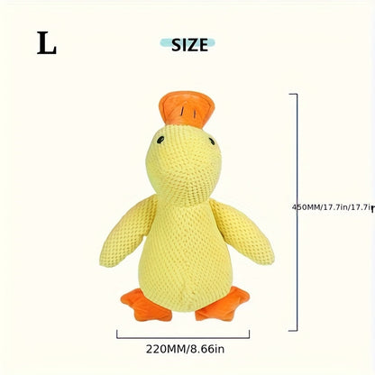 Large Plush Duck Dog Toy with Squeaker – Bite-Resistant Soft Chew Toy for Puppies & Large Breed Dogs, Durable Interactive Teething Toy for Golden Retrievers, Corgis & All Breeds