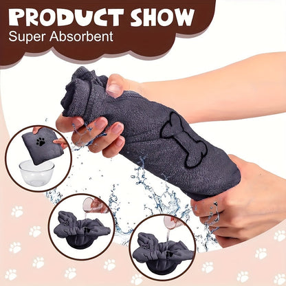 Large Pet Bath Towel for Dogs & Cats, 40x24 Inch Super Absorbent Quick Dry Microfiber Dog Towel, Soft Drying Blanket for Bathing, Grooming & Beach – Pet Supplies Gift