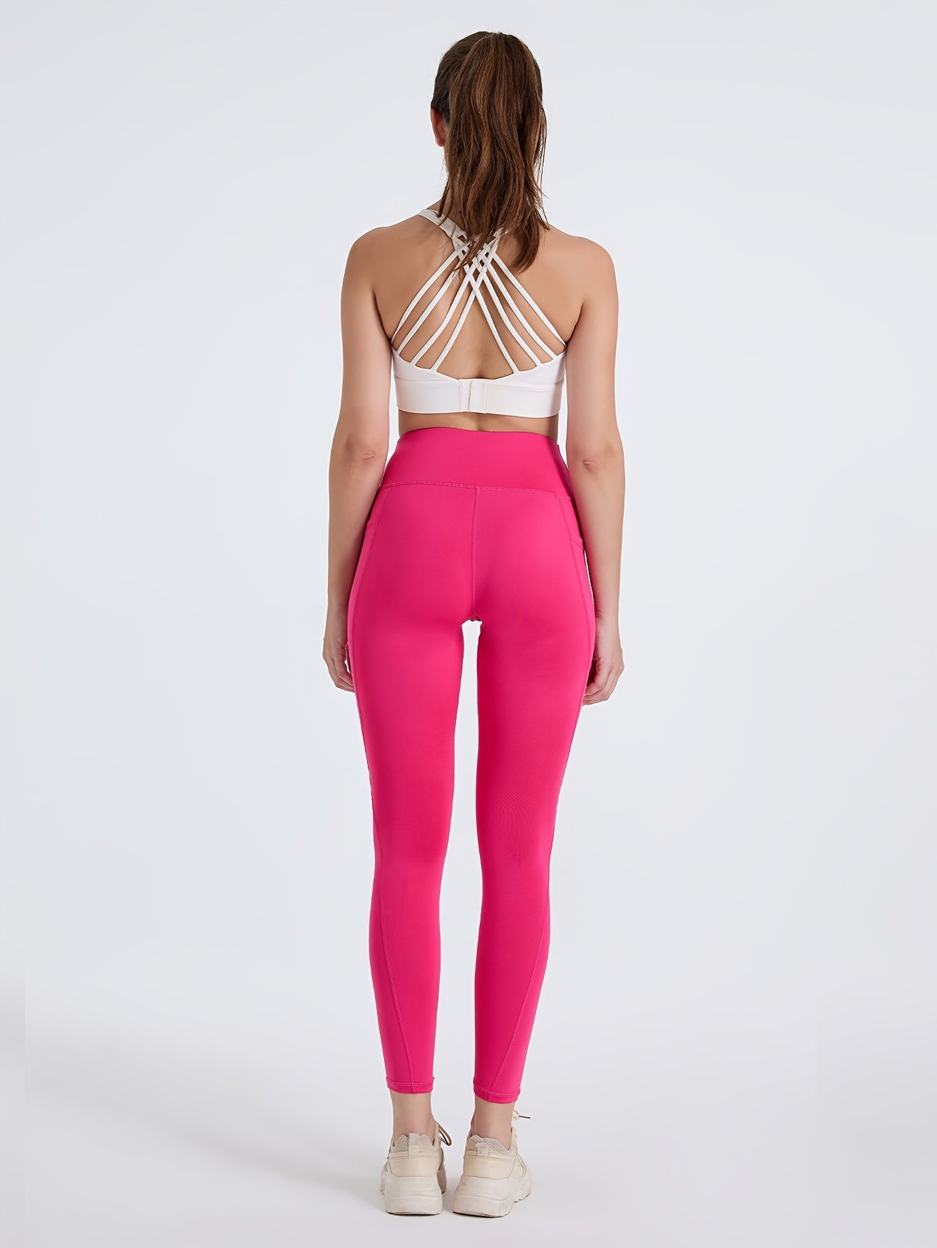 Women's High Waist Compression Leggings 3-Pack with Pockets 230g Breathable Tights for Yoga Fitness Sports Daily Wear – All Seasons Multi-Color Shapewear S-XXL