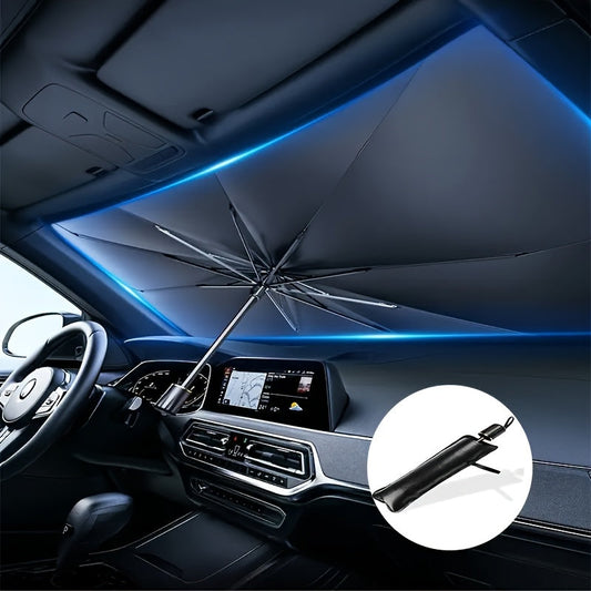 Car Windshield Sunshade Foldable - UV Blocking Heat Insulation Sun Shade for Car Front Window, Portable Summer Car Cooling Accessory Keeps Interior Cool, Easy Fold & Store Design