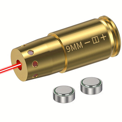 Laser Bore Sight Multi-Caliber Kit for 9mm 45ACP 223REM 308WIN 380ACP 38SPL 12GA – High-Precision Red Laser Boresighter for Rifles & Pistols, Easy Install, Includes 2 Battery Sets