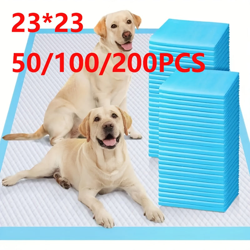 Extra Large Disposable Dog Training Pads 23.6x23.6 inch Leak-Proof Odor Control Absorbent Puppy Pee Pads Housebreaking Supplies Potty Training 50 100 200 Pack