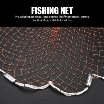 Cast Net for Fishing with Zinc Sinkers & Strong Nylon Mesh – Large Diameter Throw Net for Saltwater & Freshwater, 2.4M 3.6M 4.8M Options for Bass, Bait & Trap Fishing