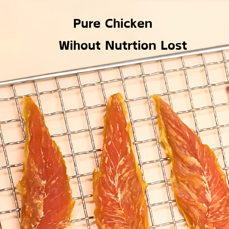 Chicken Jerky Dog Treats - Real Dried Chicken for Dogs, High Protein & Easy to Digest, Healthy Long-Lasting Training Reward Snack for Small, Medium & Large Breed Puppies and Adult Dogs