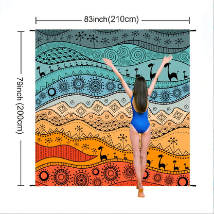 Sandproof Beach Blanket Oversized Up to 108x120 Inches – Quick Dry Lightweight Sand Free Mat for Beach Camping Picnic Travel, 8 Styles, Fits 2-10 Adults