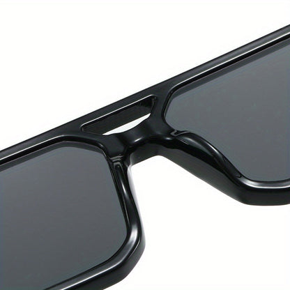 Oversized Square Frame Sunglasses Unisex UV Protection Retro Tortoiseshell Arms Men Women Travel Beach Daily Wear Includes Case and Cleaning Cloth 6 Colors