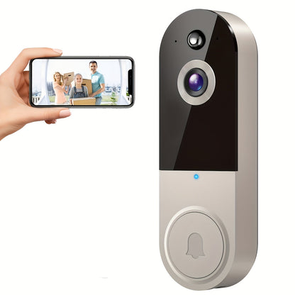 2K Wireless Smart Doorbell Camera – WiFi Video Doorbell with Night Vision, AI Snapshot, Two-Way Intercom, Rechargeable Battery & Local Storage, Home Security Camera for Front Door