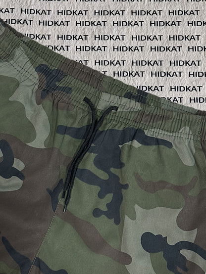 Women's Camo Cargo Pants – Lightweight Breathable Hiking Outdoor Casual Long Pants Multi-Pocket Elastic Waist XS-XXL Camouflage