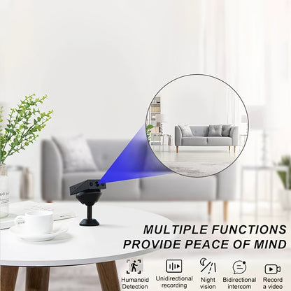 1080P Mini Wireless Security Camera – Night Vision, Motion Detection, Built-In AP Hotspot, No Internet Needed, Voice Recording, Cloud Storage, Easy Install for Home, Garage, Baby & Pet Monitoring