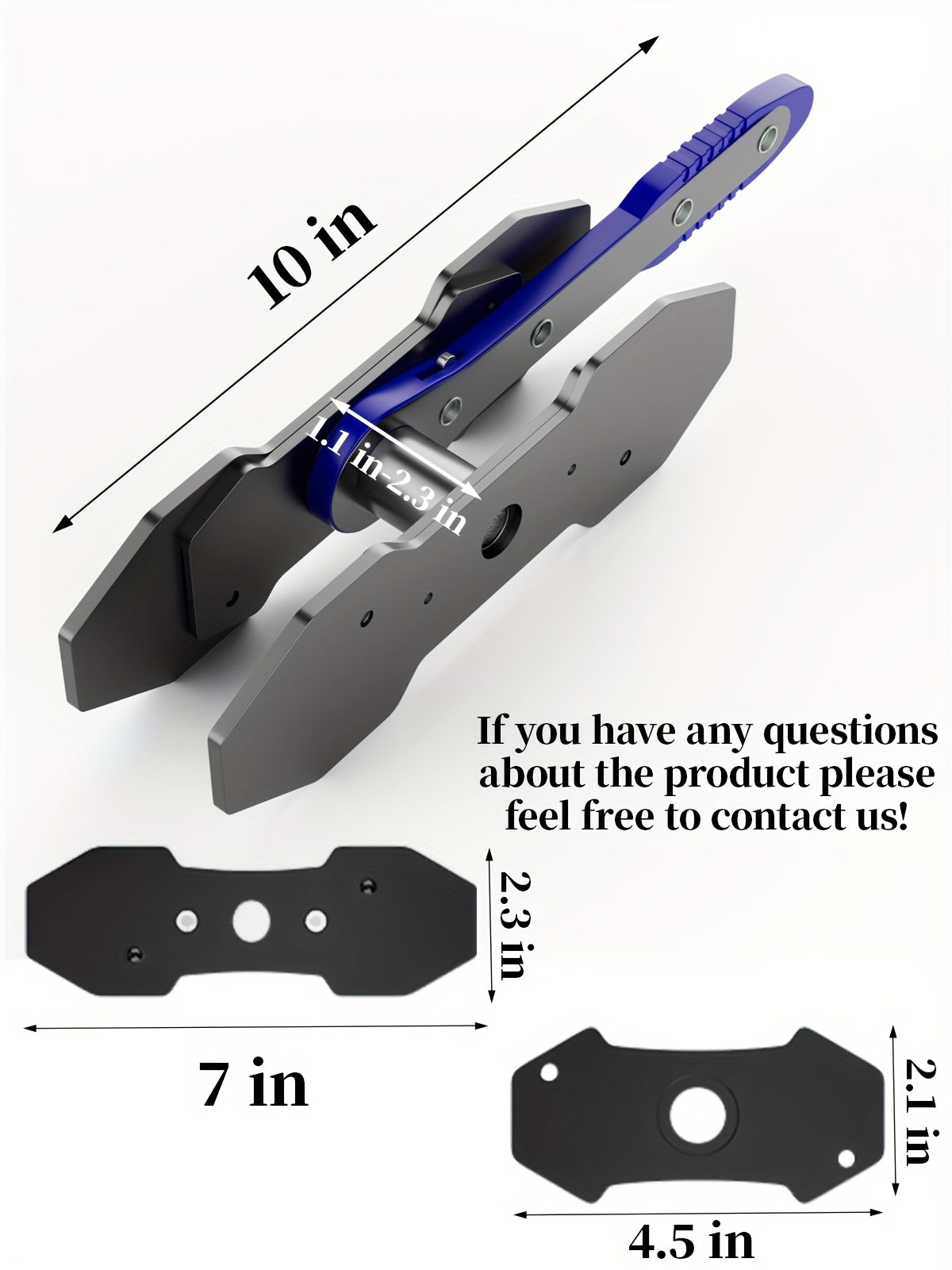 Brake Caliper Press Tool with 360° Swing Ratchet – Piston Spreader Pad & Hand Wrench Expander for Single, Twin & Quad Piston Disc Brake Calipers, Alloy Steel, Universal Fit for Cars & Trucks