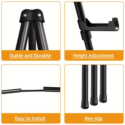 63 Inch Portable Tripod Easel Stand Foldable with Carrying Bag – Adjustable Metal Floor Easel for Wedding Signs Posters Art Painting Trade Shows and Events – Holds Up to 10 lbs