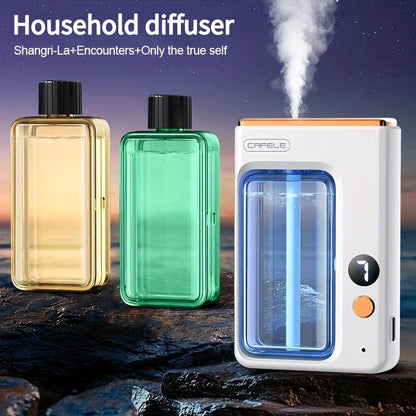 Aroma Diffuser with Essential Oils Set Large Capacity 7-Level Mist USB Powered Auto Shut-Off Bedroom Humidifier Home Aromatherapy Diffuser with Encounter Shangri-La Gardenia Hilton Ocean Scents